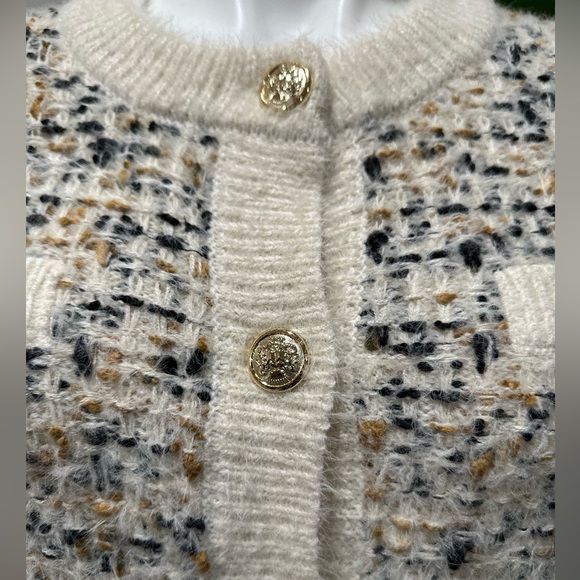 NEW Freshman 1996 Women’s tweed fuzzy sweater and skirt set Large - Picture 5 of 9